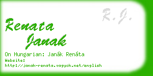 renata janak business card