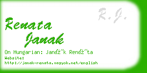 renata janak business card